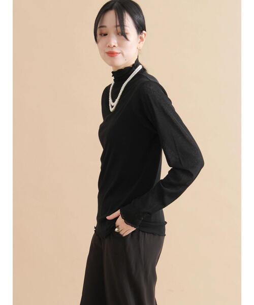 sm2rhythm（サマンサモスモスリズム）の「シアープルオーバー（Tシャツ/カットソー・レディース・オフホワイト/ブラック・F）」の6枚目の写真