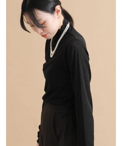 sm2rhythm（サマンサモスモスリズム）の「シアープルオーバー（Tシャツ/カットソー・レディース・オフホワイト/ブラック・F）」の8枚目の写真