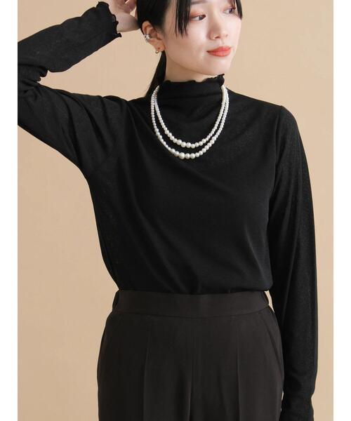 sm2rhythm（サマンサモスモスリズム）の「シアープルオーバー（Tシャツ/カットソー・レディース・オフホワイト/ブラック・F）」の10枚目の写真