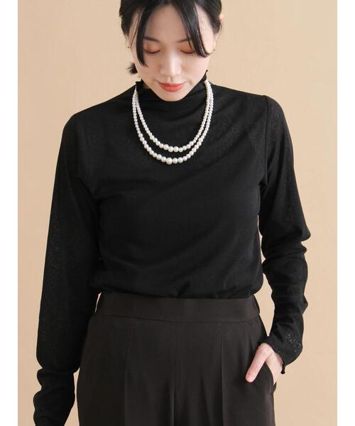 sm2rhythm（サマンサモスモスリズム）の「シアープルオーバー（Tシャツ/カットソー・レディース・オフホワイト/ブラック・F）」の11枚目の写真