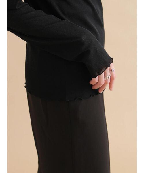 sm2rhythm（サマンサモスモスリズム）の「シアープルオーバー（Tシャツ/カットソー・レディース・オフホワイト/ブラック・F）」の12枚目の写真