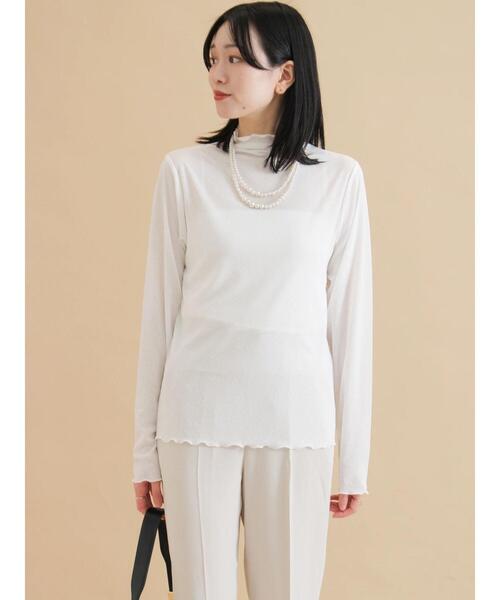 sm2rhythm（サマンサモスモスリズム）の「シアープルオーバー（Tシャツ/カットソー・レディース・オフホワイト/ブラック・F）」の13枚目の写真