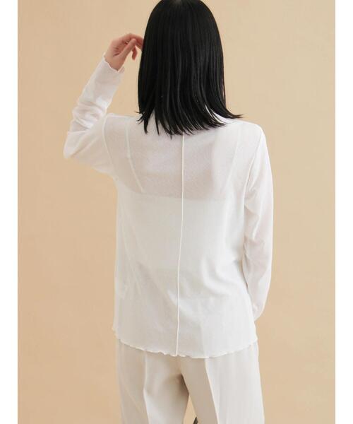 sm2rhythm（サマンサモスモスリズム）の「シアープルオーバー（Tシャツ/カットソー・レディース・オフホワイト/ブラック・F）」の16枚目の写真