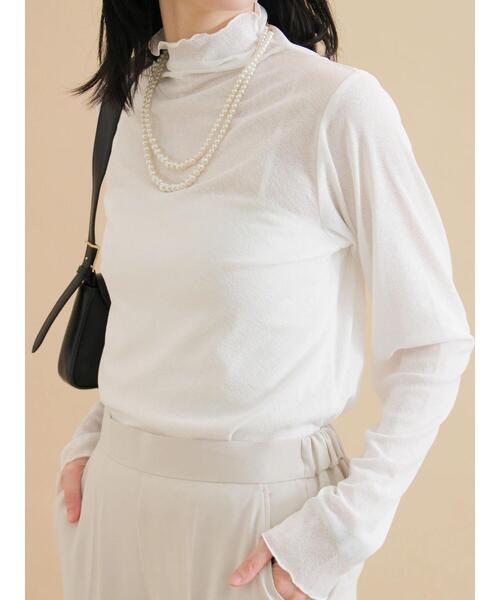 sm2rhythm（サマンサモスモスリズム）の「シアープルオーバー（Tシャツ/カットソー・レディース・オフホワイト/ブラック・F）」の18枚目の写真