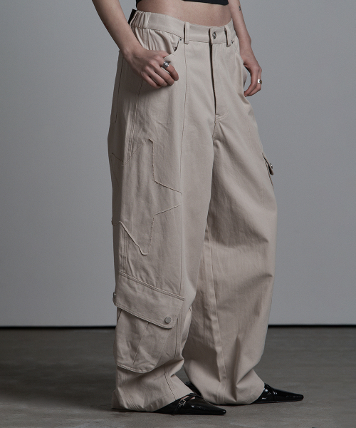 as you are（アズユーアー）の「AU パッチドポケットコットンパンツ ベージュ（その他パンツ・レディース・その他・SMALL/MEDIUM）」の3枚目の写真