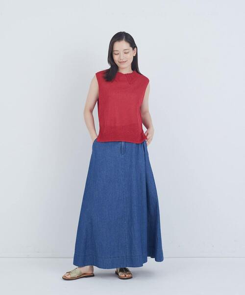 ADIEU TRISTESSE（アデュートリステス）の「TSUMUGI透かし襟ベスト（ベスト・レディース・オフホワイト/レッド/ネイビー・FREE）」の21枚目の写真