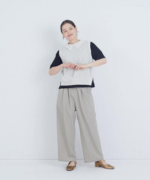 ADIEU TRISTESSE（アデュートリステス）の「TSUMUGI透かし襟ベスト（ベスト・レディース・オフホワイト/レッド/ネイビー・FREE）」の11枚目の写真