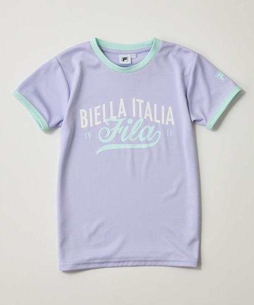 FILA(フィラ)の「Tシャツ+ショートパンツ上下2点セット(Tシャツ/カットソー・キッズ・レモンイエロー/サックスブルー/ラベンダー・130/140/110/160/120/150)」の5枚目の写真