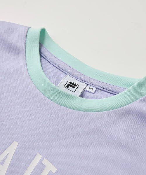 FILA(フィラ)の「Tシャツ+ショートパンツ上下2点セット(Tシャツ/カットソー・キッズ・レモンイエロー/サックスブルー/ラベンダー・130/140/110/160/120/150)」の7枚目の写真