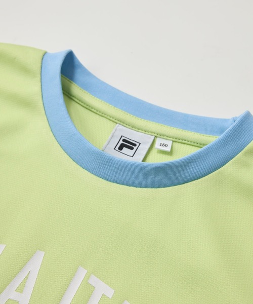FILA(フィラ)の「Tシャツ+ショートパンツ上下2点セット(Tシャツ/カットソー・キッズ・レモンイエロー/サックスブルー/ラベンダー・130/140/110/160/120/150)」の21枚目の写真