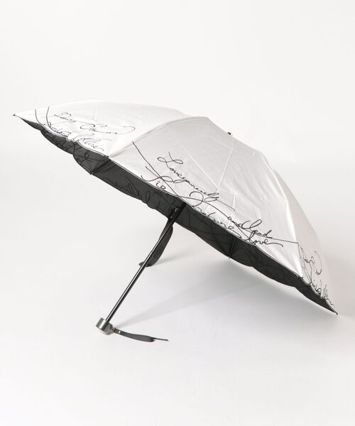 ビューランスカリグラフィー刺しゅう柄晴雨兼用パラソル傘 新品未使用 ビューランスカリグラフィー刺しゅう柄晴雨兼用パラソル傘 新品未使用