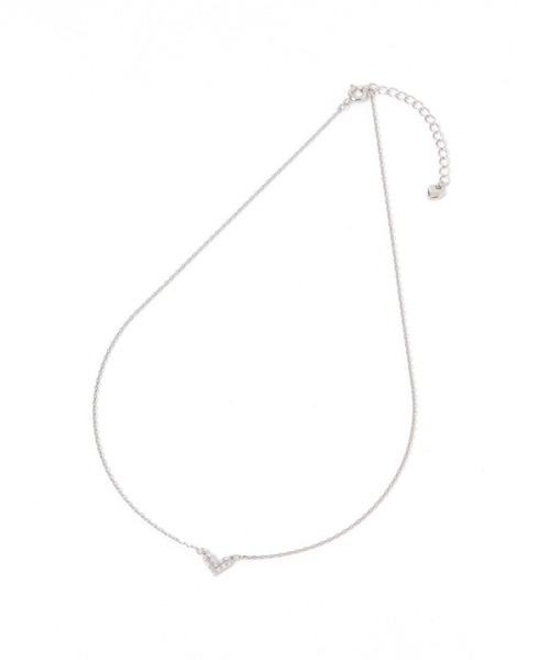 LAKOLE（ラコレ）の「Vハートビジューネックレス / 656313（ネックレス・レディース・梅/その他1・FREE）」の3枚目の写真