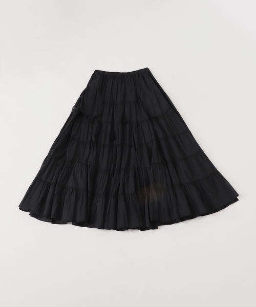 Couture d'adam(クチュールドアダム)の「COUTURE D'ADAM/クチュールドアダム SushiVoile Tiered Skirt(スカート・レディース・ベージュ/ブラック・38)」の10枚目の写真