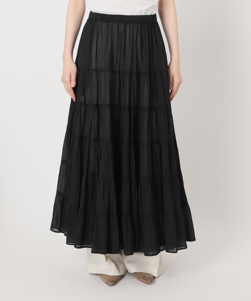 Couture d'adam(クチュールドアダム)の「COUTURE D'ADAM/クチュールドアダム SushiVoile Tiered Skirt(スカート・レディース・ベージュ/ブラック・38)」の13枚目の写真