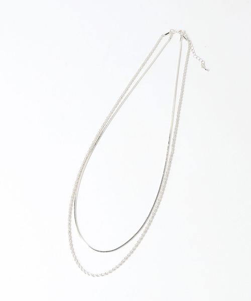 HARE（ハレ）の「2PMIXチェーンネックレス(HARE)（ネックレス・レディース・シルバー/ホワイト・FREE）」の16枚目の写真
