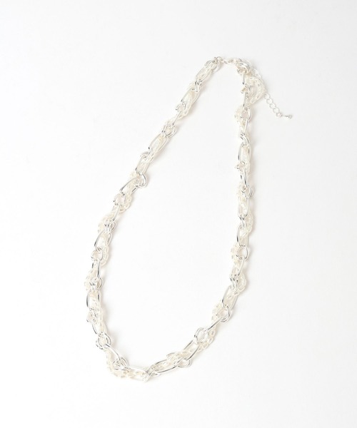 HARE（ハレ）の「2PMIXチェーンネックレス(HARE)（ネックレス・レディース・シルバー/ホワイト・FREE）」の17枚目の写真