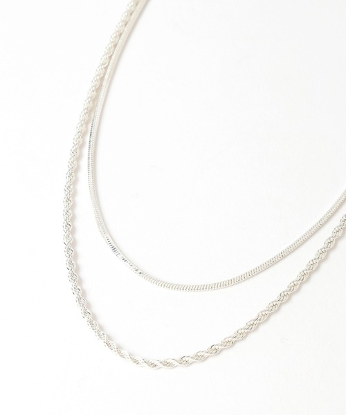 HARE（ハレ）の「2PMIXチェーンネックレス(HARE)（ネックレス・レディース・シルバー/ホワイト・FREE）」の19枚目の写真