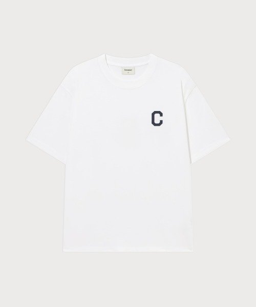 COVERNAT（カバーナット）の「COOL COTTON C LOGO T-SHIRT（Tシャツ/カットソー・メンズ・チャコールグレー/ブルー系その他/エメラルド/ブラック/ホワイト/キナリ・X-SMALL/SMALL/MEDIUM/LARGE/X-LARGE/XX-LARGE）」の2枚目の写真