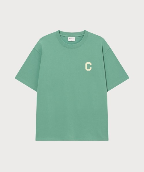 COVERNAT（カバーナット）の「COOL COTTON C LOGO T-SHIRT（Tシャツ/カットソー・メンズ・チャコールグレー/ブルー系その他/エメラルド/ブラック/ホワイト/キナリ・X-SMALL/SMALL/MEDIUM/LARGE/X-LARGE/XX-LARGE）」の5枚目の写真