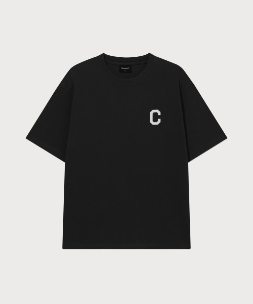 COVERNAT（カバーナット）の「COOL COTTON C LOGO T-SHIRT（Tシャツ/カットソー・メンズ・チャコールグレー/ブルー系その他/エメラルド/ブラック/ホワイト/キナリ・X-SMALL/SMALL/MEDIUM/LARGE/X-LARGE/XX-LARGE）」の4枚目の写真