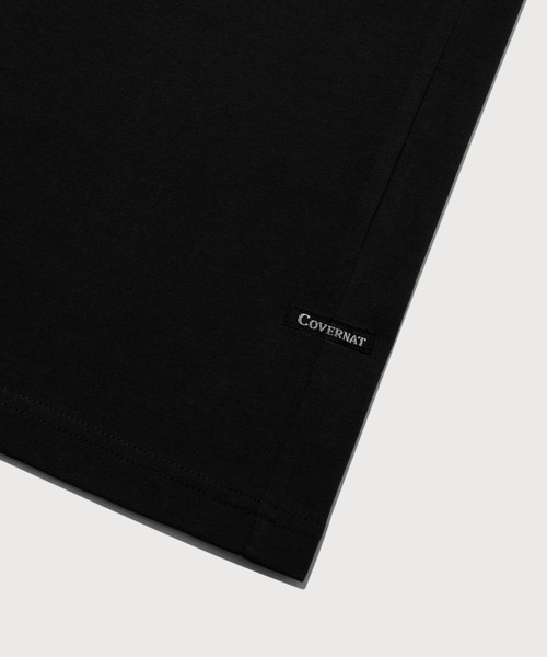COVERNAT（カバーナット）の「COOL COTTON C LOGO T-SHIRT（Tシャツ/カットソー・メンズ・チャコールグレー/ブルー系その他/エメラルド/ブラック/ホワイト/キナリ・X-SMALL/SMALL/MEDIUM/LARGE/X-LARGE/XX-LARGE）」の9枚目の写真