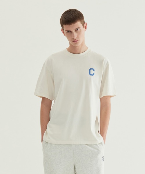 COVERNAT（カバーナット）の「COOL COTTON C LOGO T-SHIRT（Tシャツ/カットソー・メンズ・チャコールグレー/ブルー系その他/エメラルド/ブラック/ホワイト/キナリ・X-SMALL/SMALL/MEDIUM/LARGE/X-LARGE/XX-LARGE）」の19枚目の写真