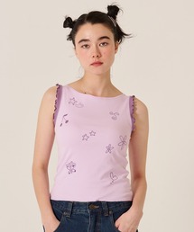 TINA：JOJUN（ティーナジョジュン）の「クロス刺繍 バイカラー タンクトップ TINA：JOJUN（タンクトップ）」