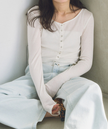 U by SPICK&SPAN（ユーバイスピックアンドスパン）の「《追加》シフォンテレコカットトップス（Tシャツ/カットソー）」