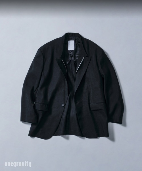 onegravity(ワングラビティ)の「onegravity / ヘンプモヘヤ 1Bジャケット(テーラードジャケット・メンズ・ブラック・SMALL/MEDIUM)」の1枚目の写真