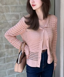 CHARME BY MICOLA（シャルムバイミコラ）の「かぎ編みカーディガン×タンクセットアップ（カーディガン/ボレロ）」