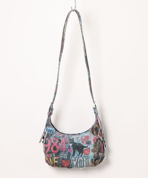 Desigual(デシグアル)の「猫グラフィティフラワーアップリケバッグ(ハンドバッグ・レディース・マルチ・FREE)」の6枚目の写真