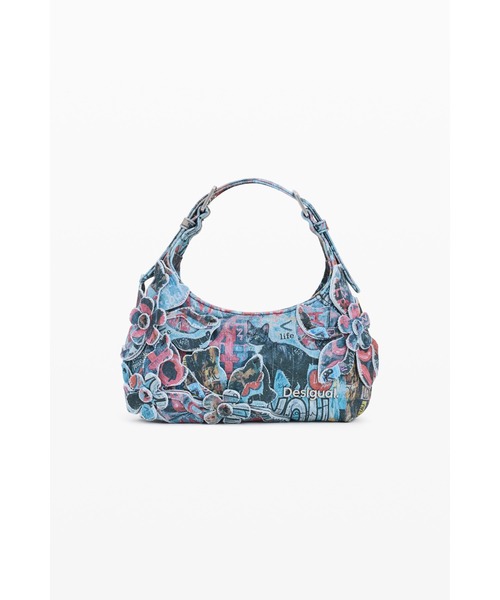 Desigual(デシグアル)の「猫グラフィティフラワーアップリケバッグ(ハンドバッグ・レディース・マルチ・FREE)」の1枚目の写真