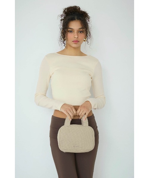 ALEXIA STAM（アリシアスタン）の「Logo Waffle Diaper Pouch/ワッフルおむつポーチ（おむつ用品/おむつポーチ・レディース・グレー/ラベンダー/ネイビー/ベージュ・FREE）」の3枚目の写真