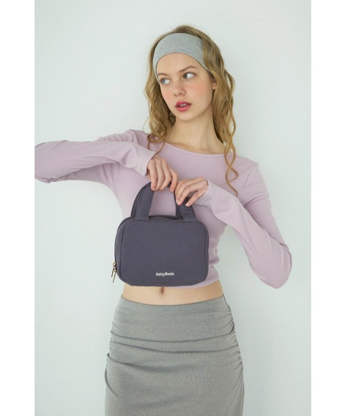 ALEXIA STAM（アリシアスタン）の「Logo Waffle Diaper Pouch/ワッフルおむつポーチ（おむつ用品/おむつポーチ・レディース・グレー/ラベンダー/ネイビー/ベージュ・FREE）」の4枚目の写真