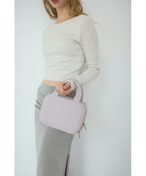 ALEXIA STAM（アリシアスタン）の「Logo Waffle Diaper Pouch/ワッフルおむつポーチ（おむつ用品/おむつポーチ・レディース・グレー/ラベンダー/ネイビー/ベージュ・FREE）」の11枚目の写真