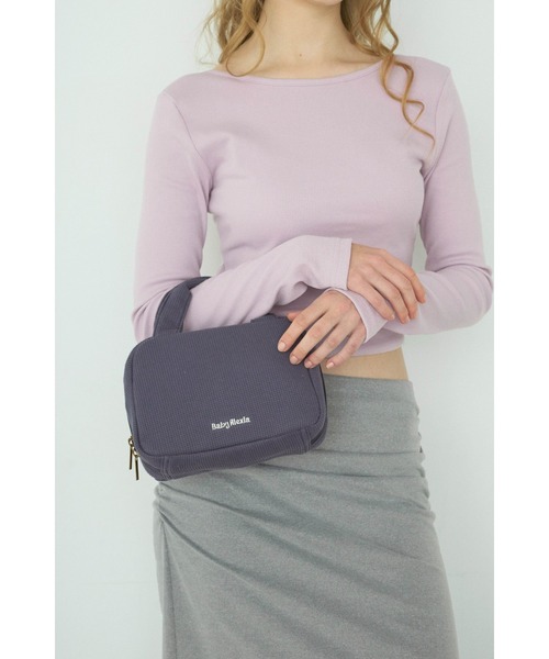 ALEXIA STAM（アリシアスタン）の「Logo Waffle Diaper Pouch/ワッフルおむつポーチ（おむつ用品/おむつポーチ・レディース・グレー/ラベンダー/ネイビー/ベージュ・FREE）」の9枚目の写真