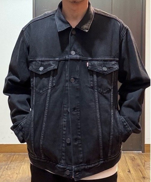 LEVI'S リラックスフィット ブラックデニムジャケット L セール】【Levi's】リラックスフィット トラッカージャケット