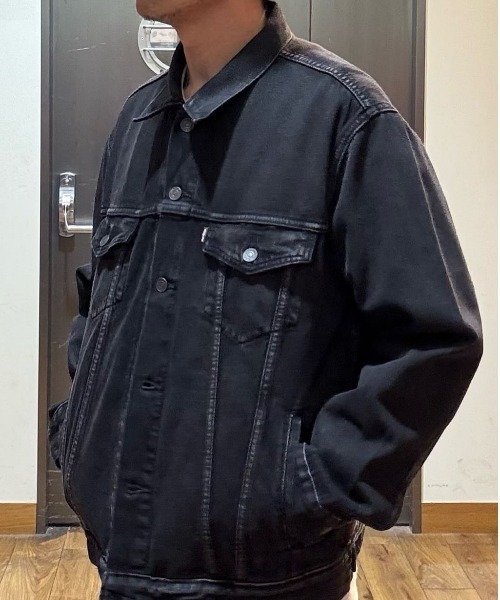 LEVI'S ブラック デニムジャケット L セール】【Levi's】リラックスフィット トラッカージャケット