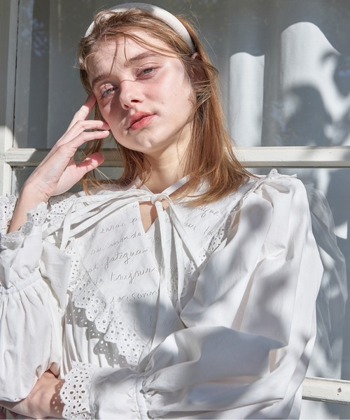 etre loin（エトルワン）の「French letter collar wrap mini dress（ワンピース・レディース・ホワイト/ブラック・M）」の3枚目の写真