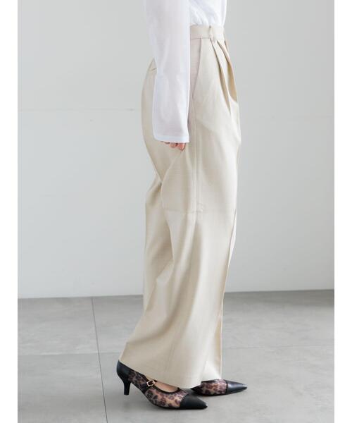 Te chichi（テチチ）の「メランジツイルワイドパンツ《2026 spring catalog item》（その他パンツ・レディース・ライトベージュ/グレー/ブラウン・M/S）」の13枚目の写真