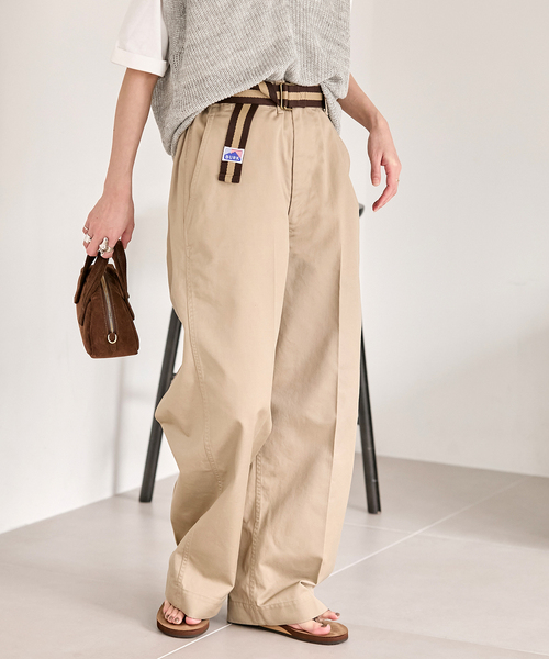 JOURNAL STANDARD（ジャーナルスタンダード）の「【BURK / バーク】ベルトツキチノパンツ（チノパンツ・レディース・ベージュ/アイボリー・MEDIUM/LARGE）」の2枚目の写真