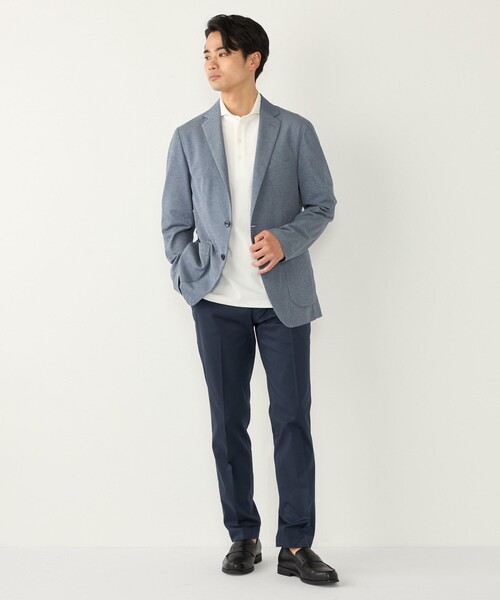 SHIPS Colors（シップス カラーズ）の「SHIPS Colors:〈吸水速乾・接触冷感・遮熱〉AVANT(R) 3D ポンチ ポロシャツ◇（ポロシャツ・メンズ・ブラック/オフホワイト/ライトグレー/ネイビー・SMALL/MEDIUM/LARGE/X-LARGE）」の22枚目の写真