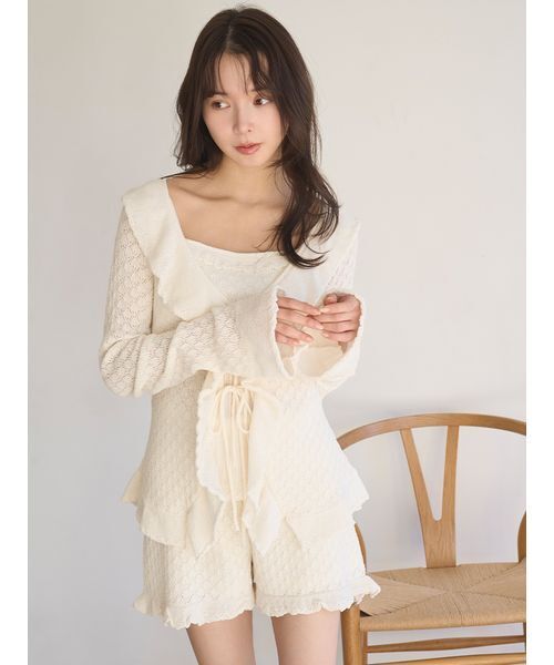 SNIDEL  クロシェ ルームウェア 3点セット セール】クロシェショートパンツ（ルームウェア/パジャマ）｜SNIDEL