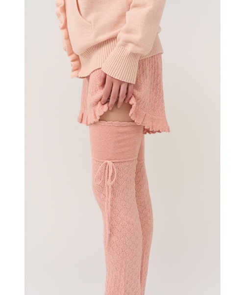 SNIDEL HOME(スナイデルホーム)の「クロシェショートパンツ(ルームウェア/パジャマ・レディース・アイボリー/ピンク系その他/ブラウン・F)」の12枚目の写真
