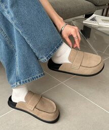 DISCOAT（ディスコート）の「【Enlude】スエードローファーミュール（スリッポン）」