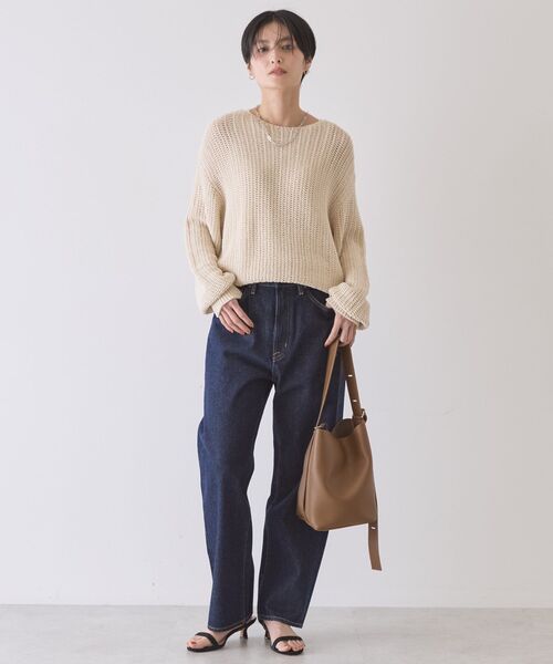 AMERICAN HOLIC（アメリカンホリック）の「ルーズニットプルオーバー（ニット/セーター・レディース・アイボリー/ベージュ/ブラック・FREE）」の9枚目の写真