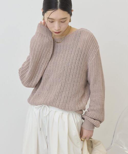 AMERICAN HOLIC（アメリカンホリック）の「ルーズニットプルオーバー（ニット/セーター・レディース・アイボリー/ベージュ/ブラック・FREE）」の12枚目の写真