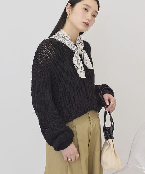 AMERICAN HOLIC（アメリカンホリック）の「ルーズニットプルオーバー（ニット/セーター・レディース・アイボリー/ベージュ/ブラック・FREE）」の19枚目の写真