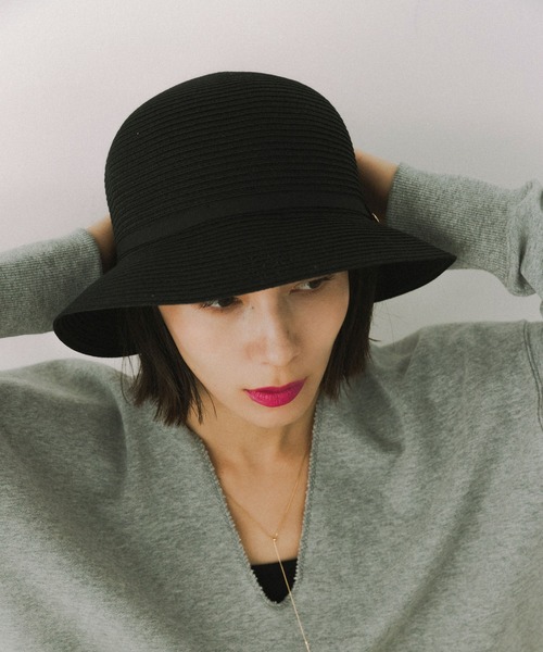 RODE SKO(ロデスコ)の「洗えるたためるバケットハット(ハット・レディース・ブラック/モカ・FREE)」の4枚目の写真