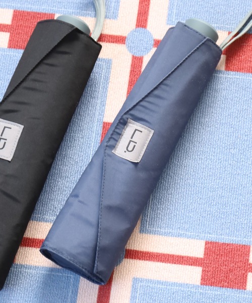 FUNALIVE（ファンアライブ）の「LINEDROPS LINEDROPS 形状記憶　折りたたみ雨傘　58（折りたたみ傘・レディース・ブラック/ネイビー・58cm）」の2枚目の写真